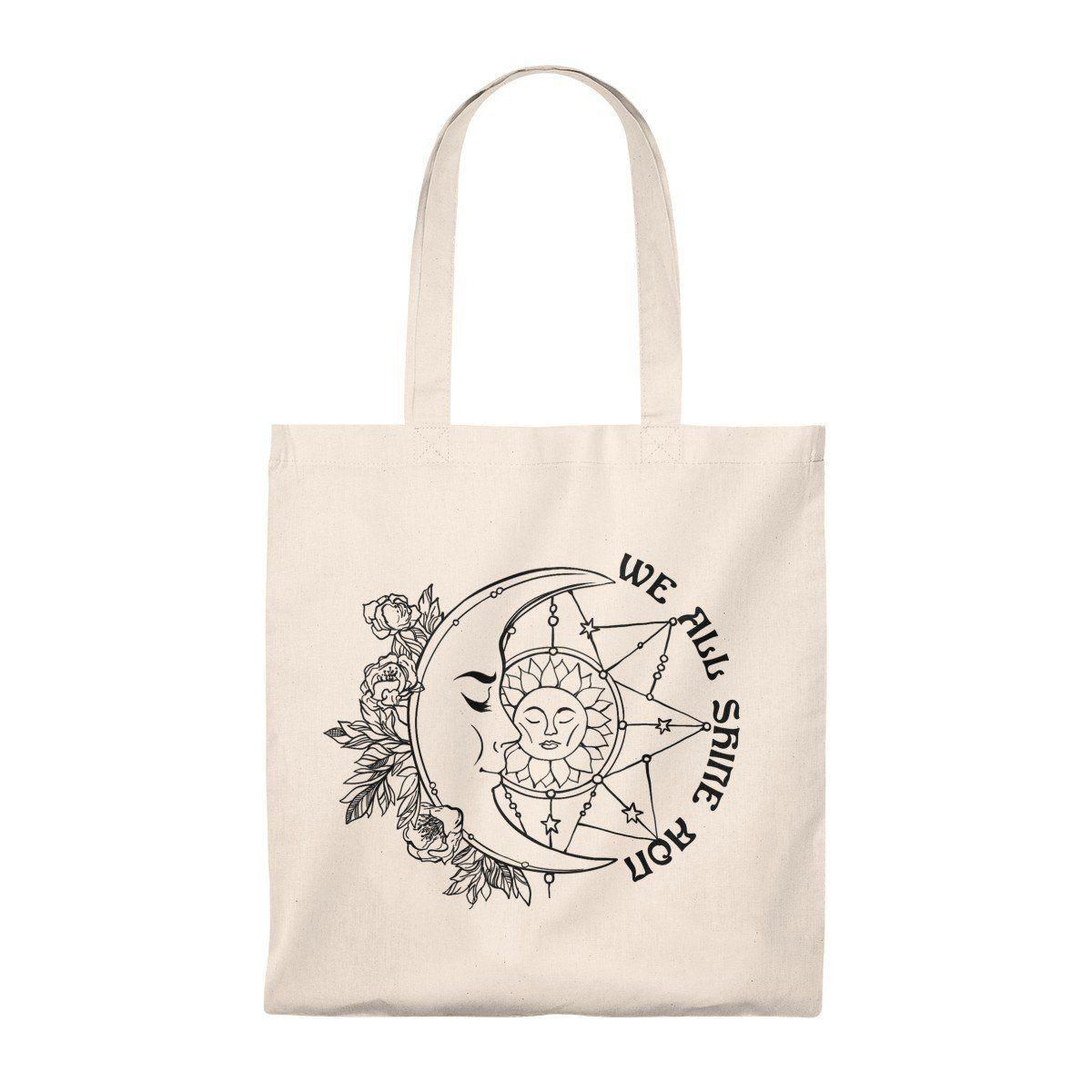 We All Shine On Sun And Moon Printed Tote Bag