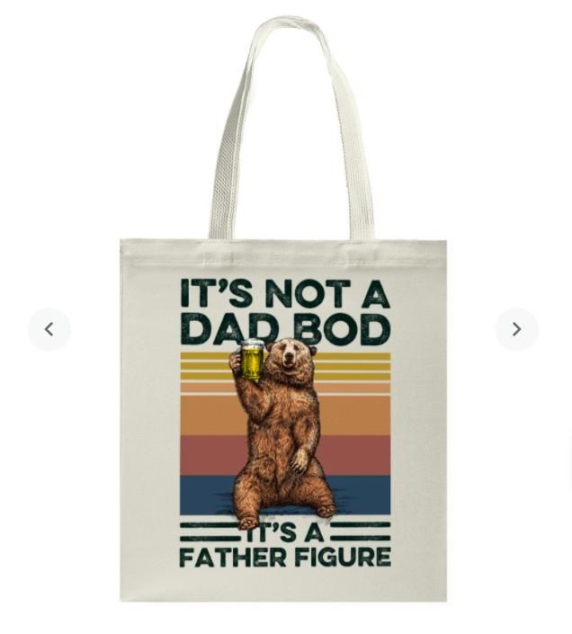 Gifts For Dad  Family It's Not A Dad Bod It's A Father Figure Vintage Printed Tote Bag