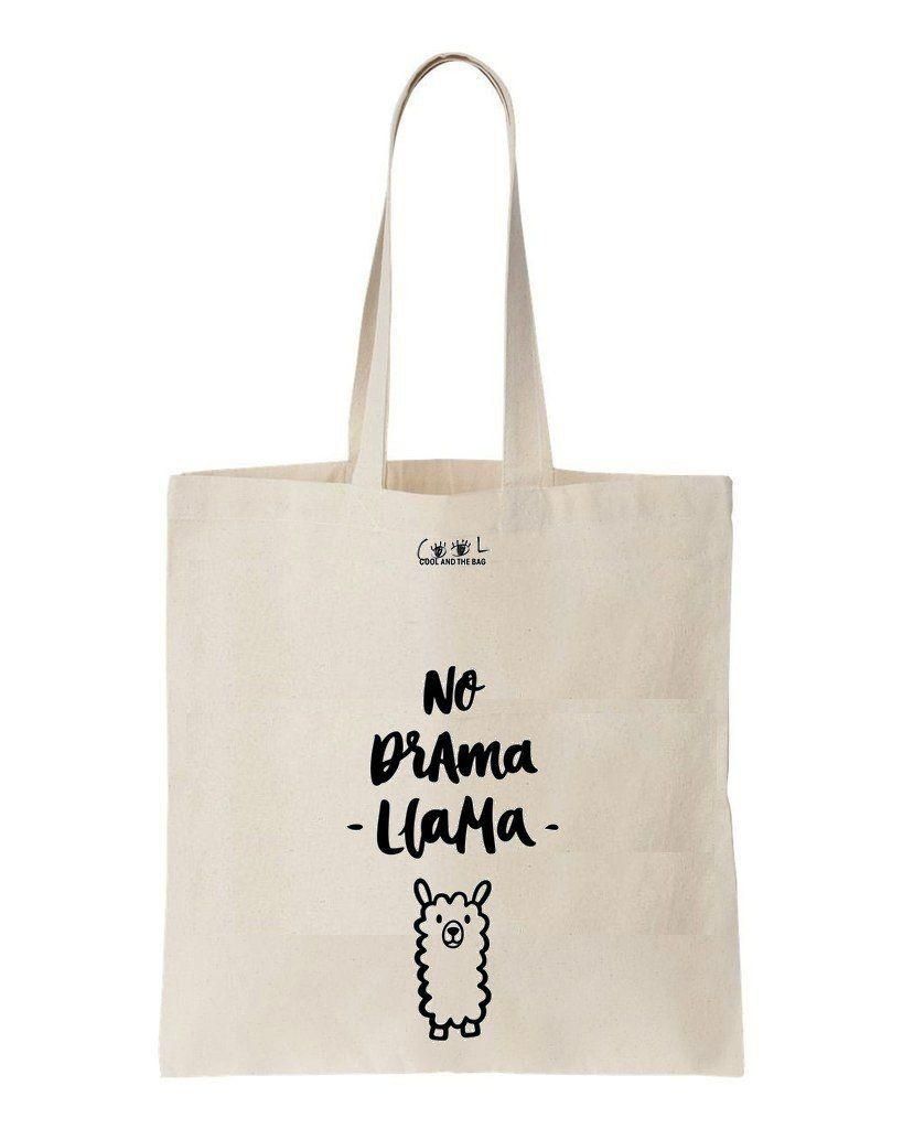 No Drama Llama Printed Tote Bag Birthday Gift For Girl