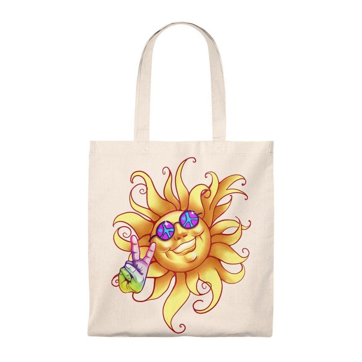 Sun Peace Out Say Hi Printed Tote Bag