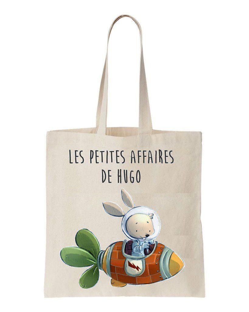 Space Cute Rabbit Astronaut Printed Tote Bag Gift For Rabbit Lovers