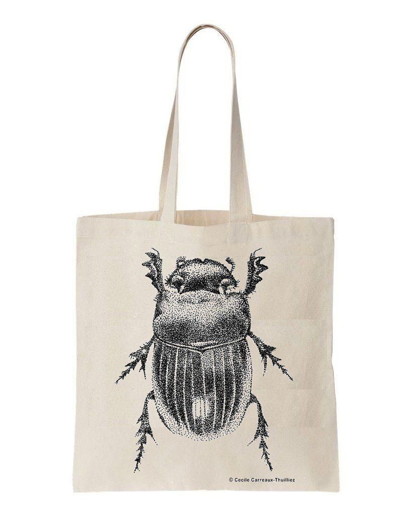 Little Beetle Printed Tote Bag Gift For Science Lovers