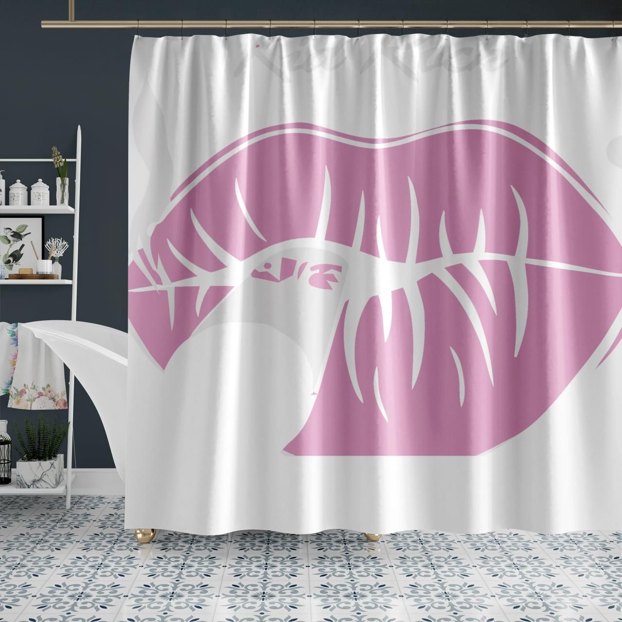 Kid Rock Pink Lip Shower Curtain