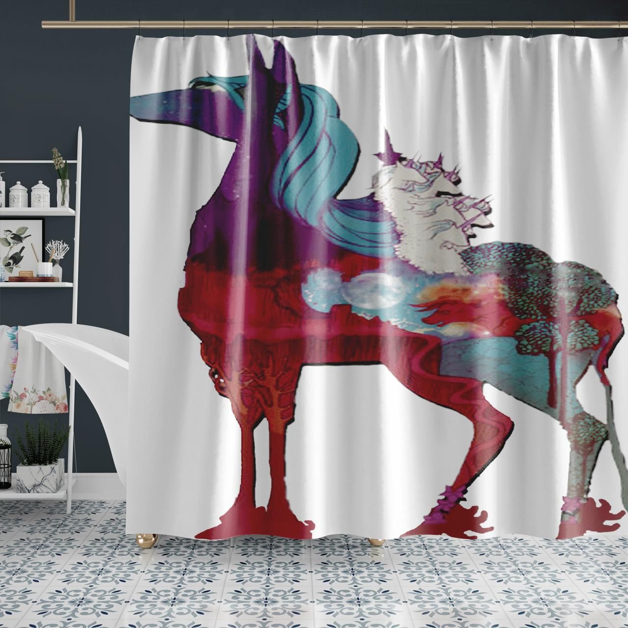 The Last Unicorn Art Prints Shower Curtain