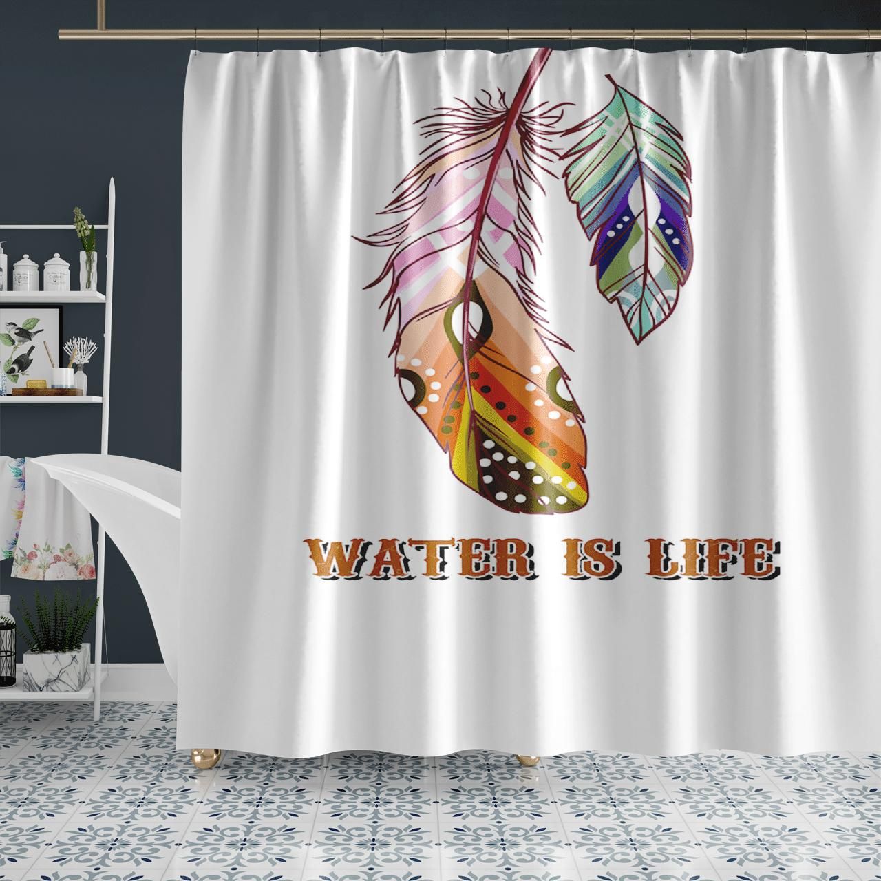 Water Is Life Shower Curtain