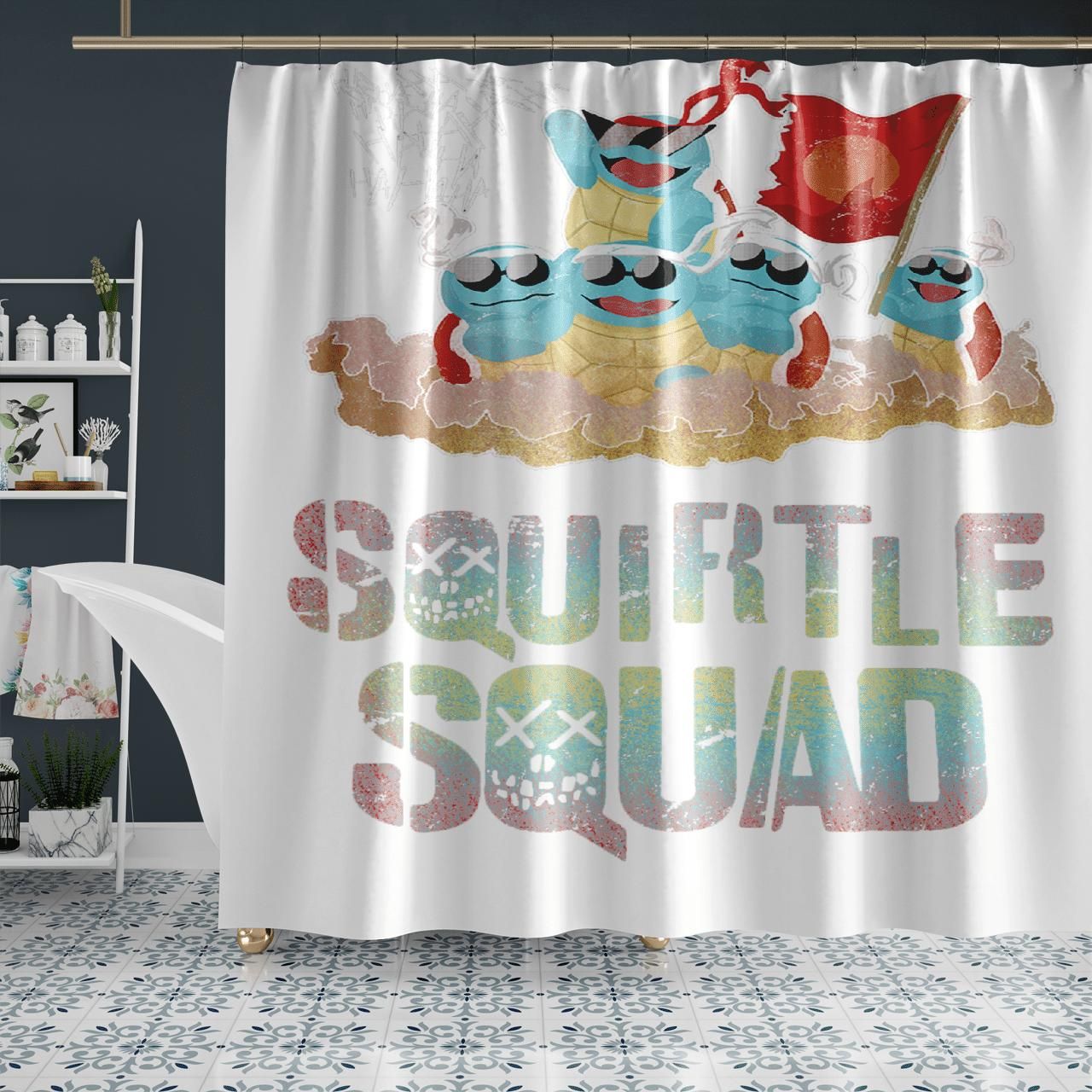 Squirtle Squad Shower Curtain PANSC0020