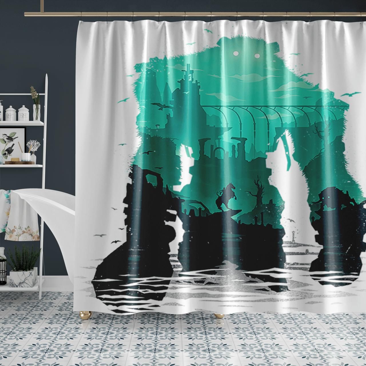 Shadow Of The Colossus Shower Curtain