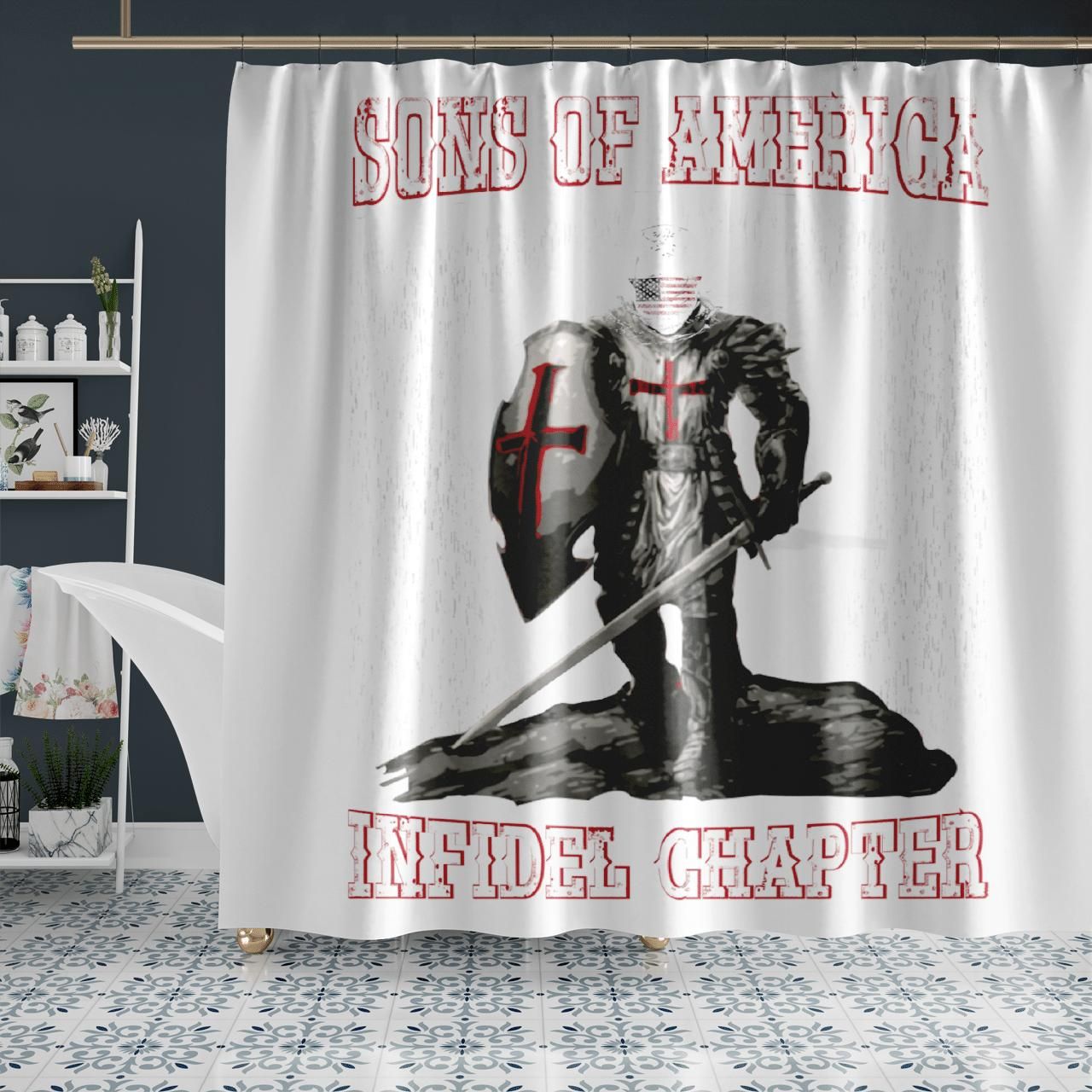 Sons Of Emerica Infidel Chapter Shower Curtain