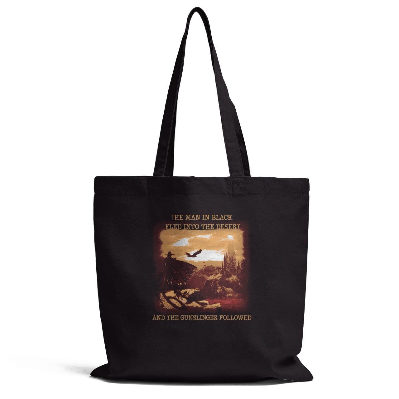 The Man In Black Fled Into The Desserd Tote Bag