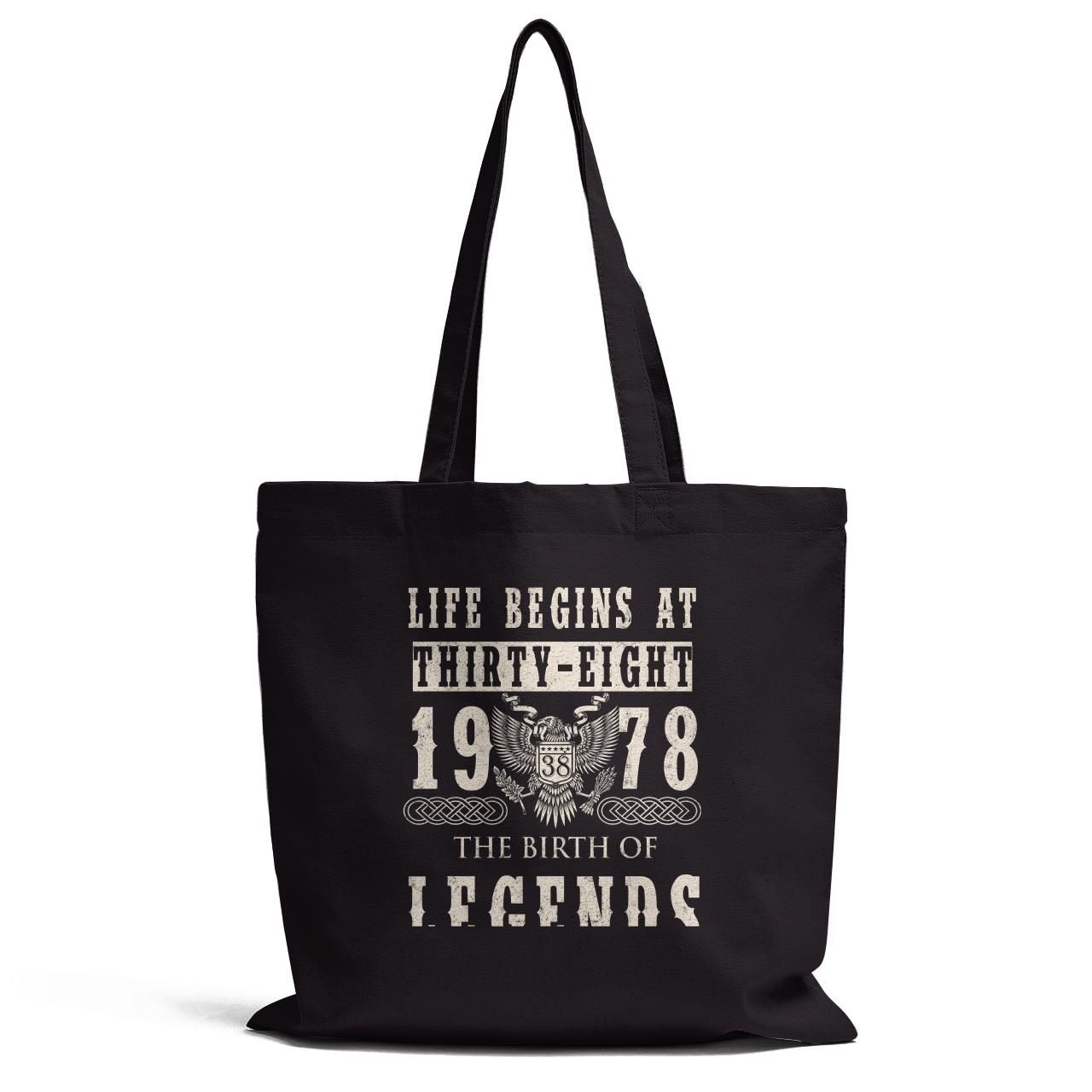 Life Begins At Thirty Eight 1978 Tote Bag