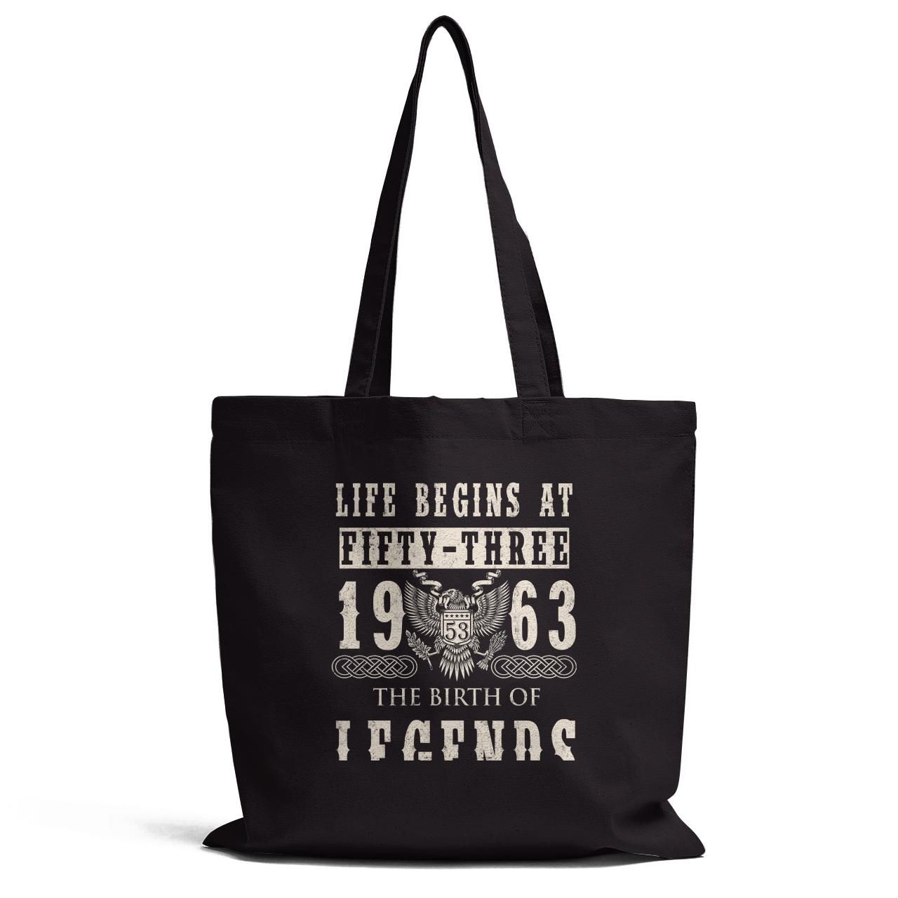 Life Begins At Fifty Thhree 1963 Tote Bag