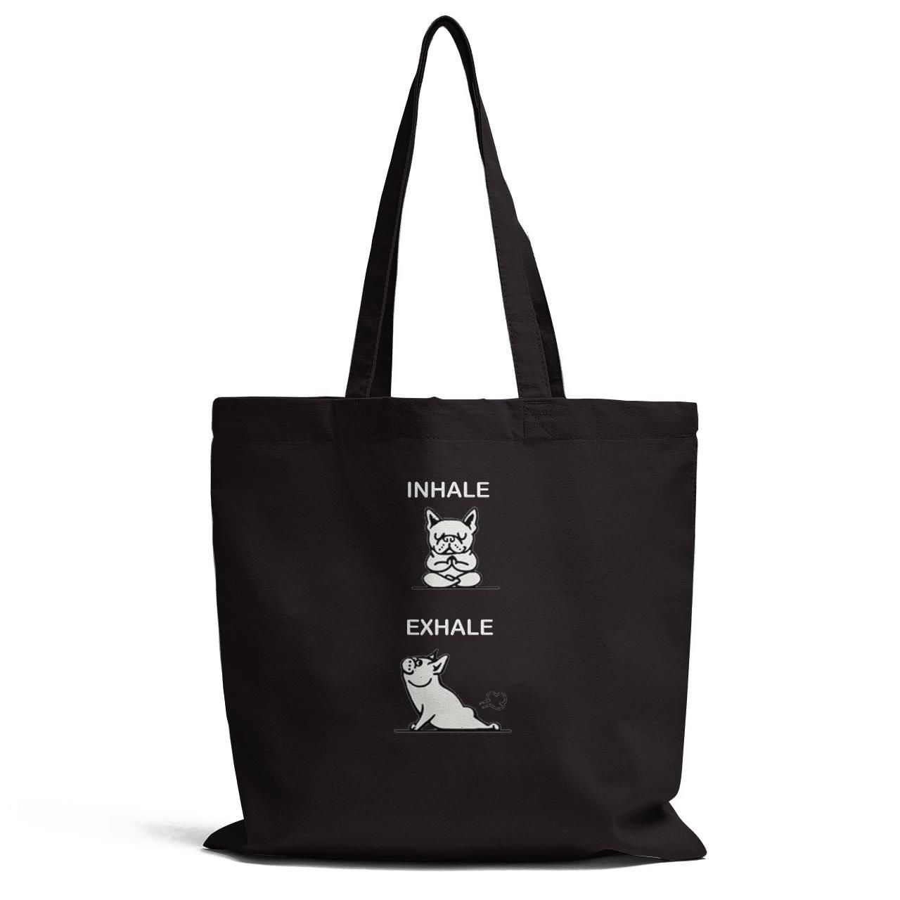 Inhale Exhale Gifts For Dog Lovers Tote Bag