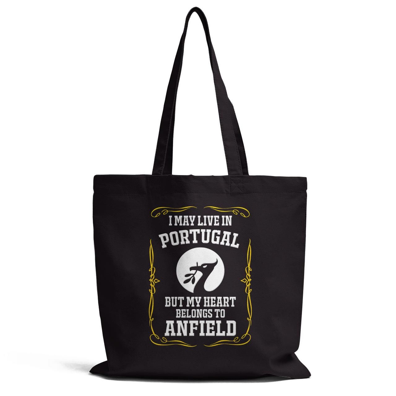 I May Live In Portugal But My Heart Belongs To Anfield Tote Bag