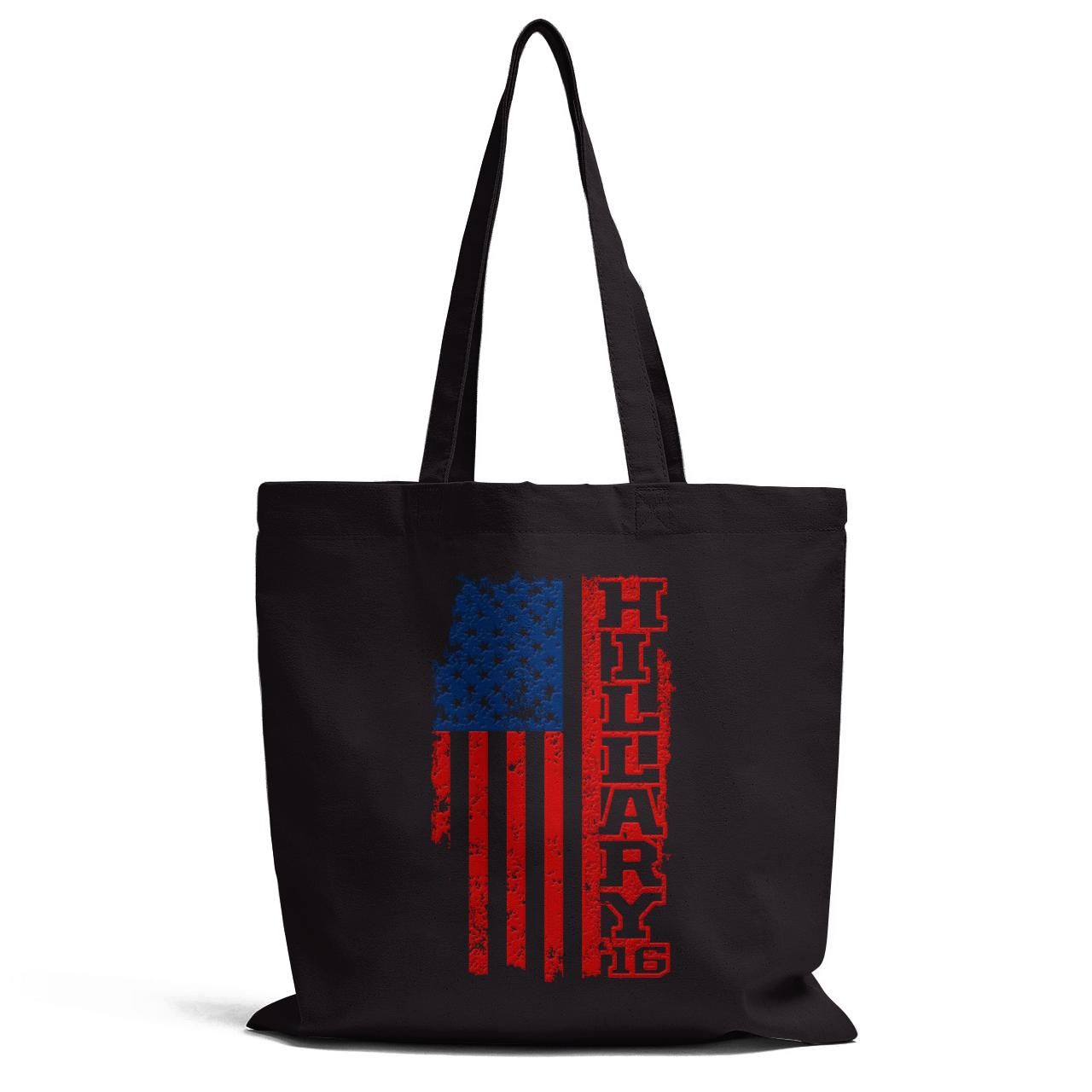 Hillary Patriotic Usa Flag Tote Bag