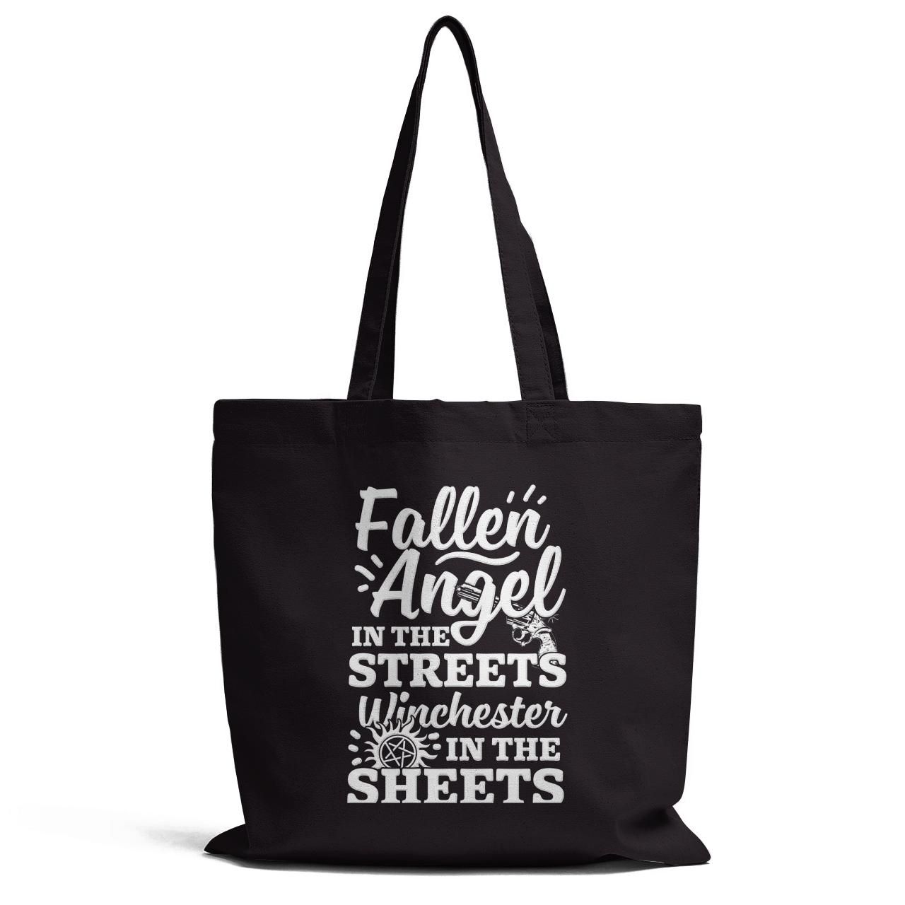 Fallen Angel In The Streets Winchester In The Sheets Tote Bag