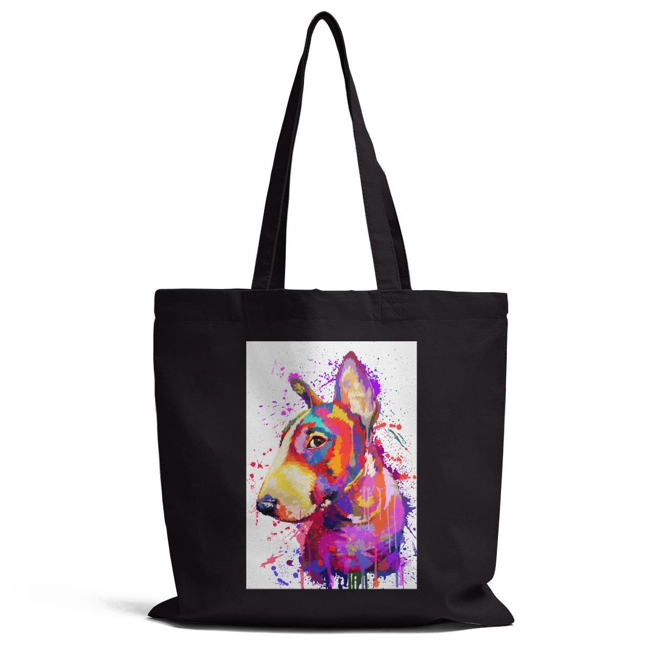 Bullterrier Colorwaterv Gifts For Dog Lovers Tote Bag