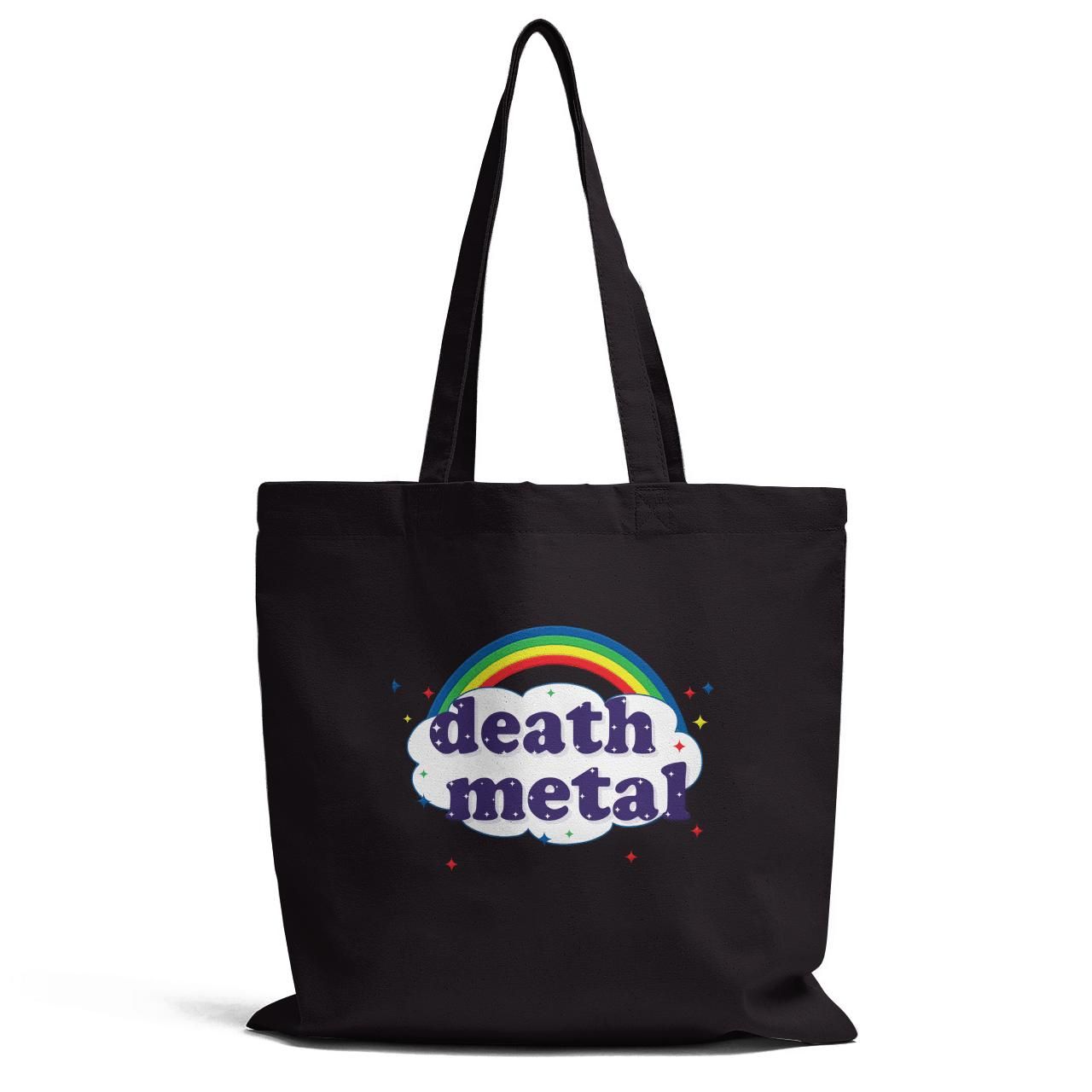 Death Metal Rainbow Tote Bag