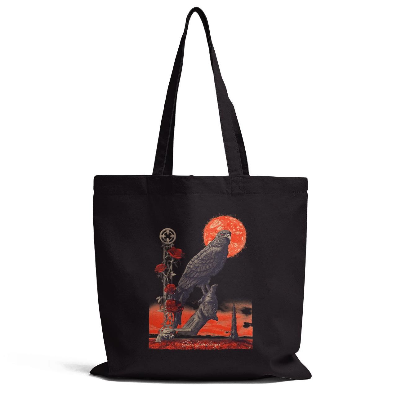 Birds And Rose In Sunset Tote Bag