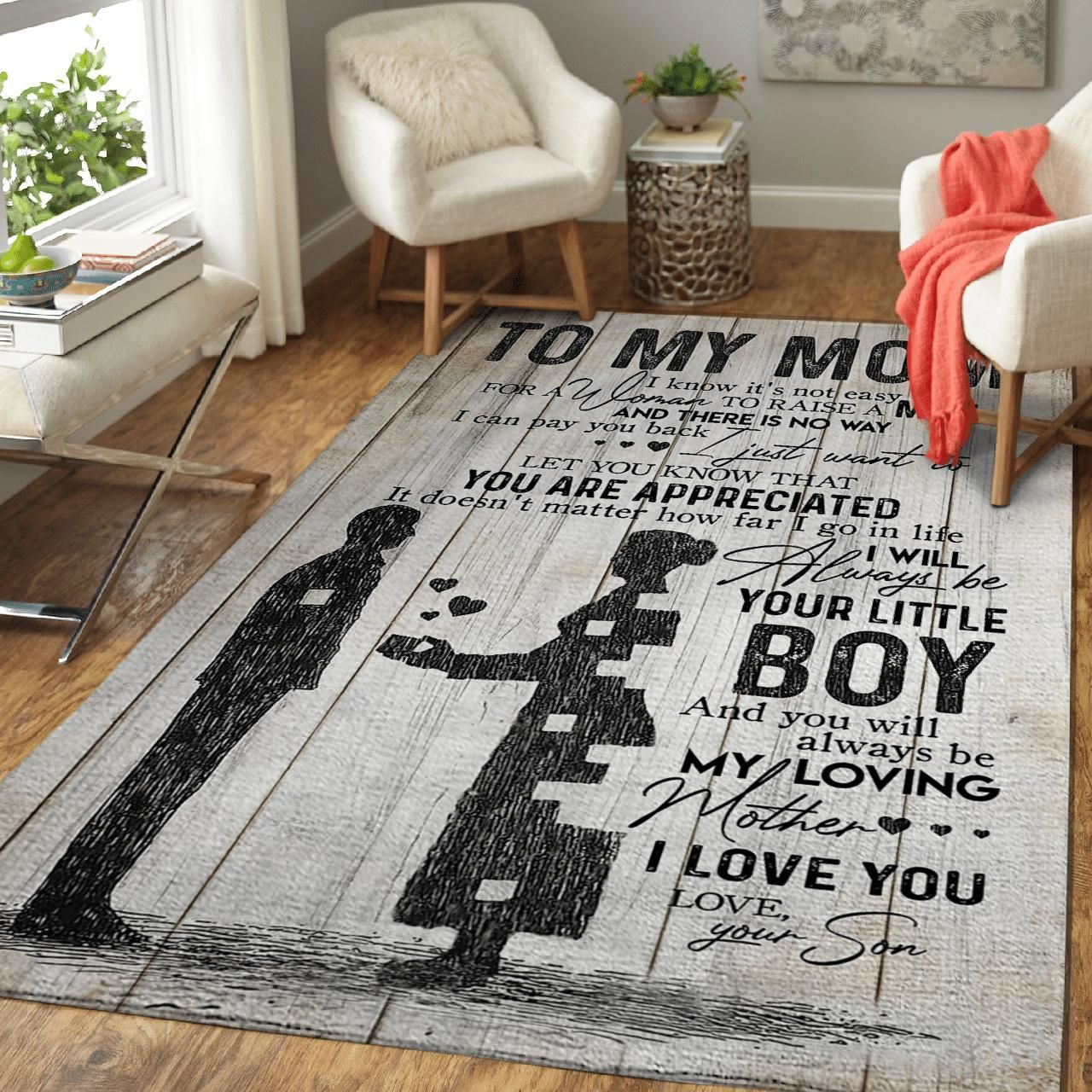 Son To Mom Gift For Mom Area Rug