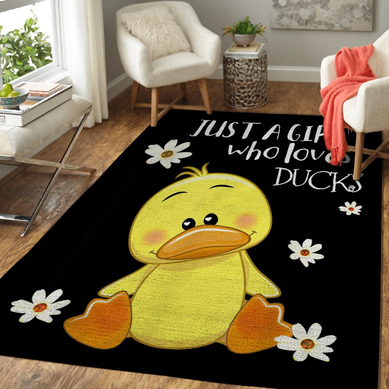 Just A Girl Who Loves Ducks Area Rug