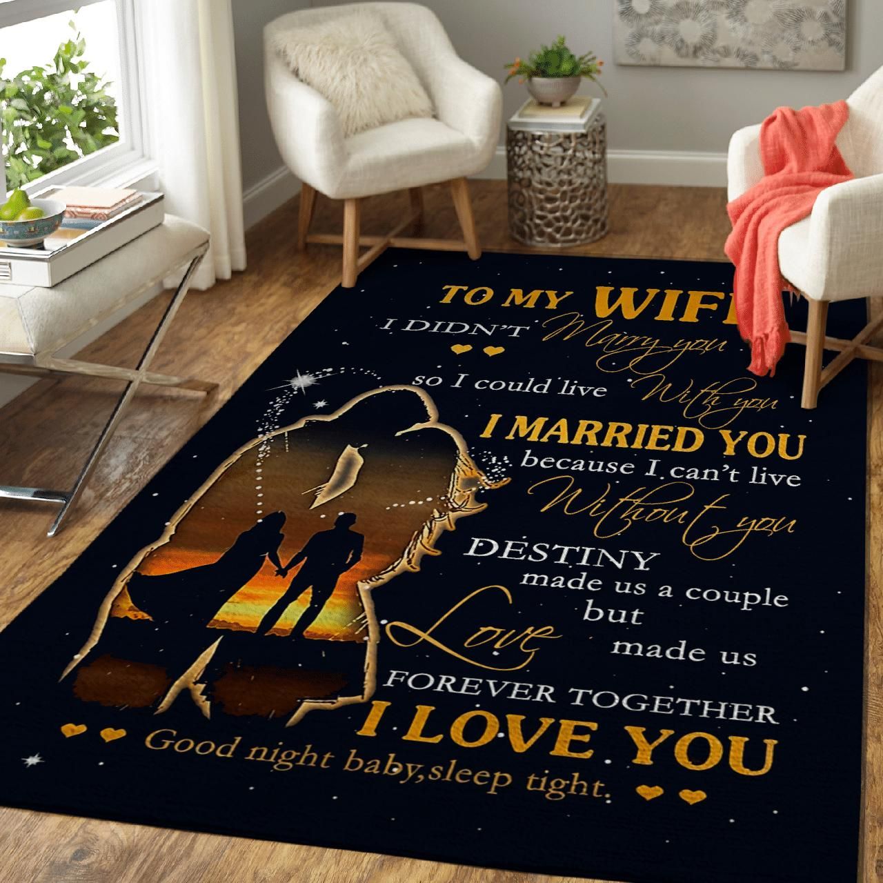 I Didn_T Marry You So I Could Live With You Great Gift For Wife Area Rug