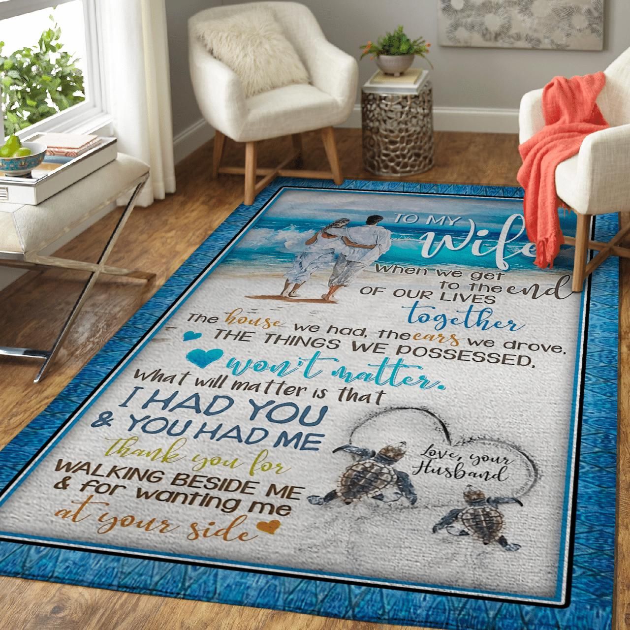 Gift From Husband To Wife Love Best Idea Gift Area Rug