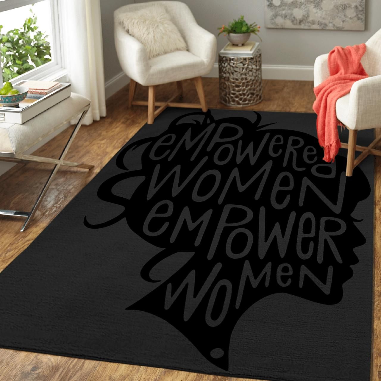 Feminist Empowered Women March Hot 2018 Area Rug