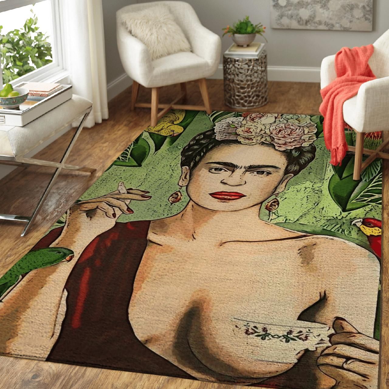 Frida Kahlo Tea And Smokes Area Rug PAN