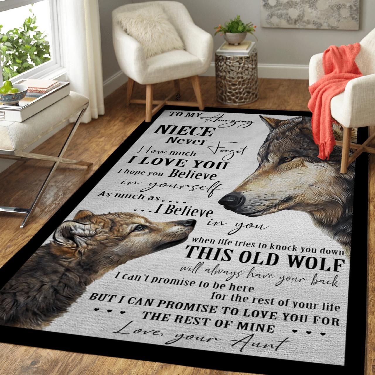 Aunt Gift For Niece Never Forget How Much I Love You Area Rug