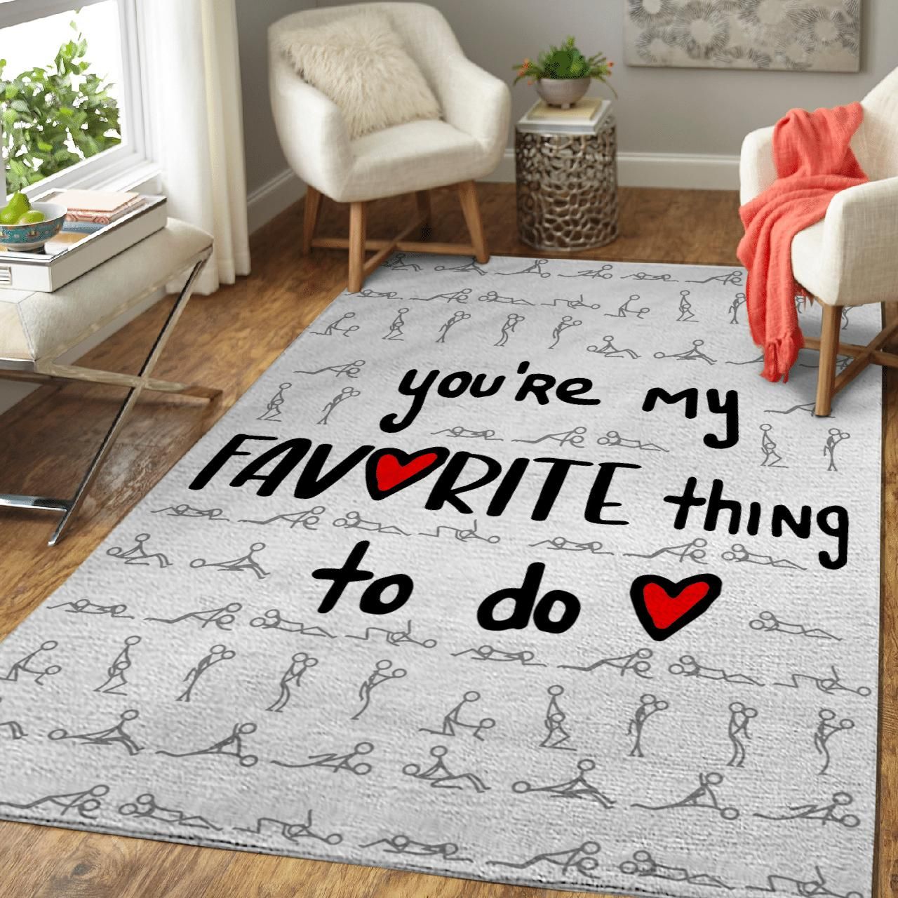 You'Re My Favorite Thing To Do Couple Valentine Area Rug