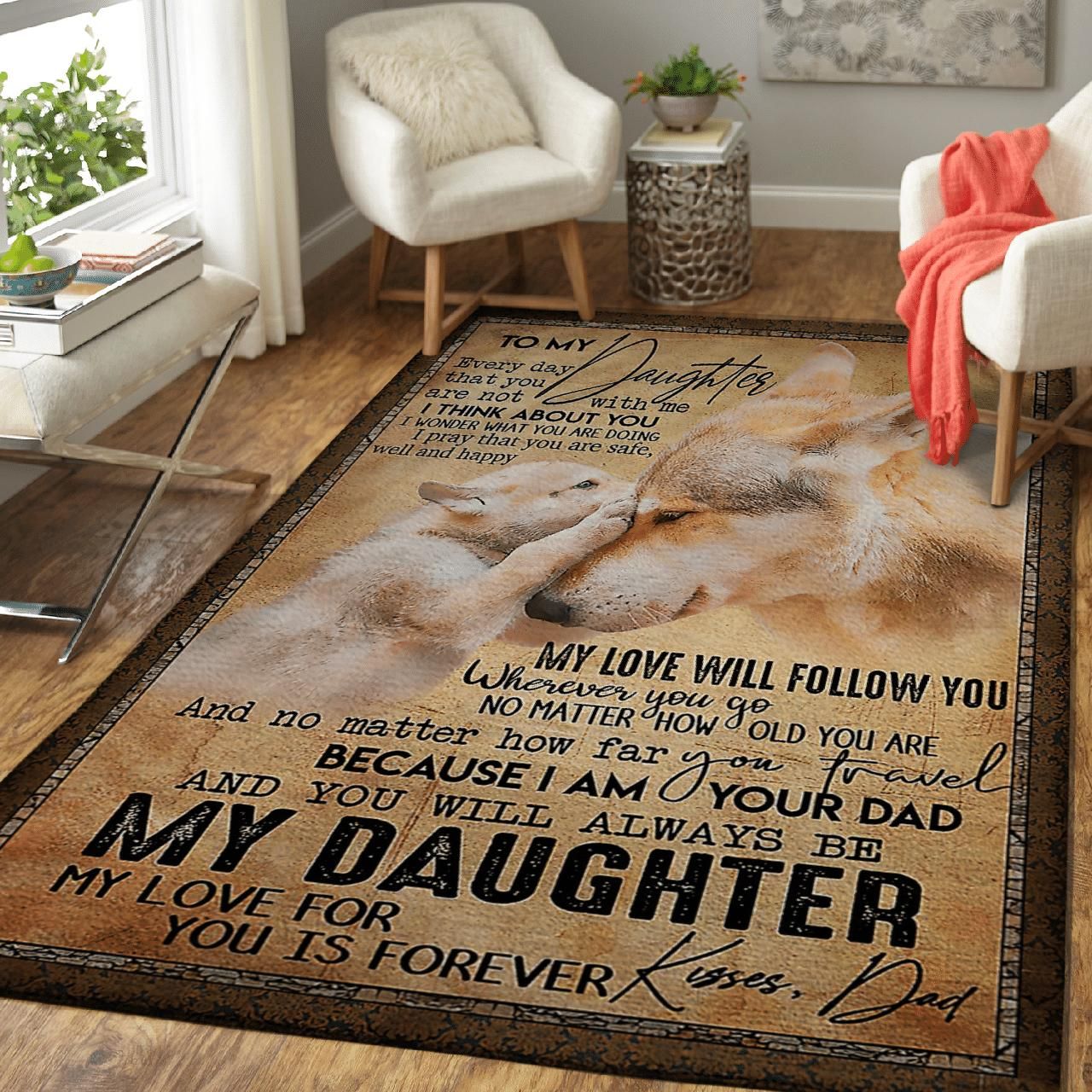 Gifts For Daughter From Dad To My Daughter Lion Area Rug