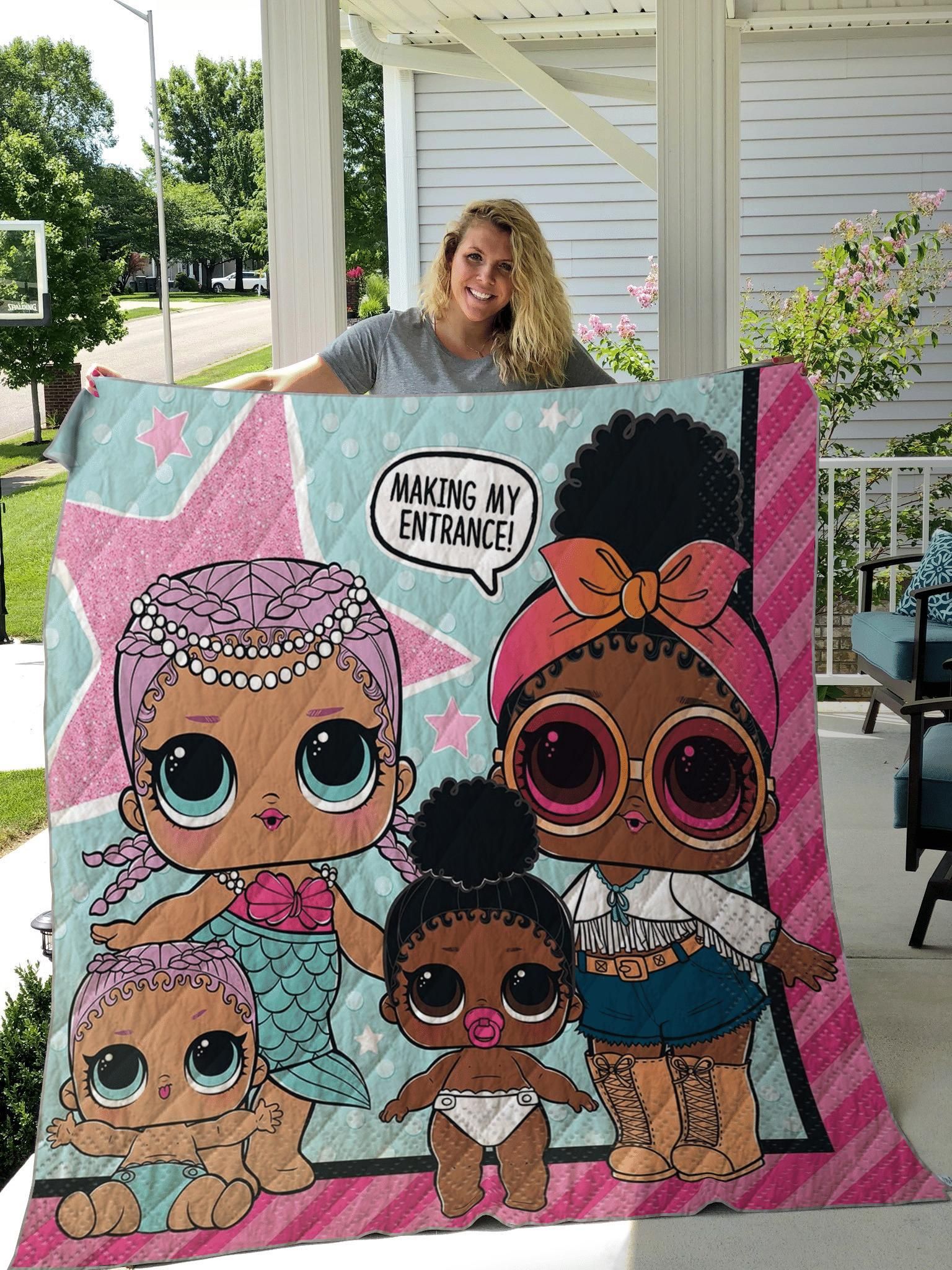 Surprise Doll For Kids Printed Quilt