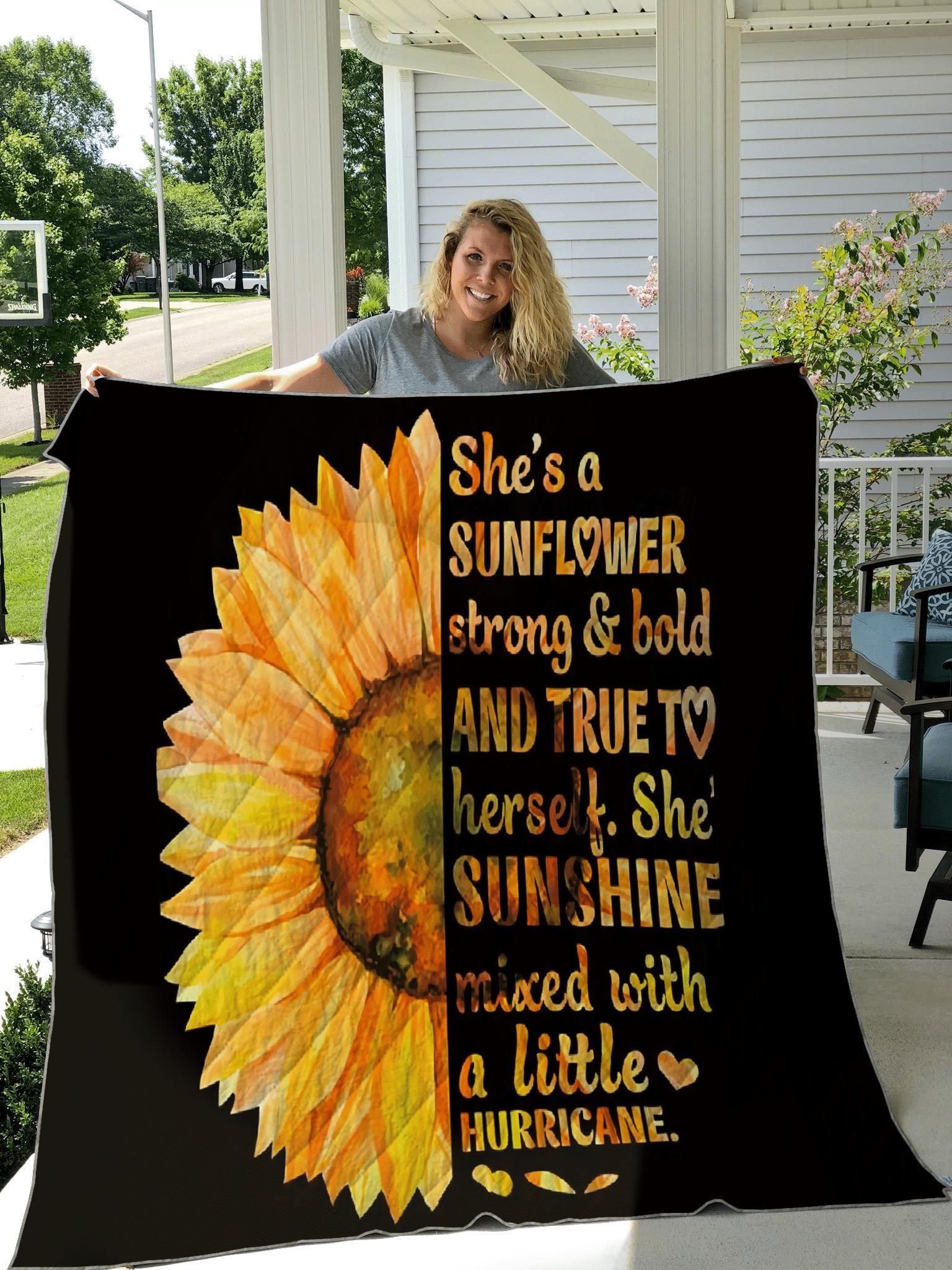 She'S A Sunflower Strong And Bold Quilt