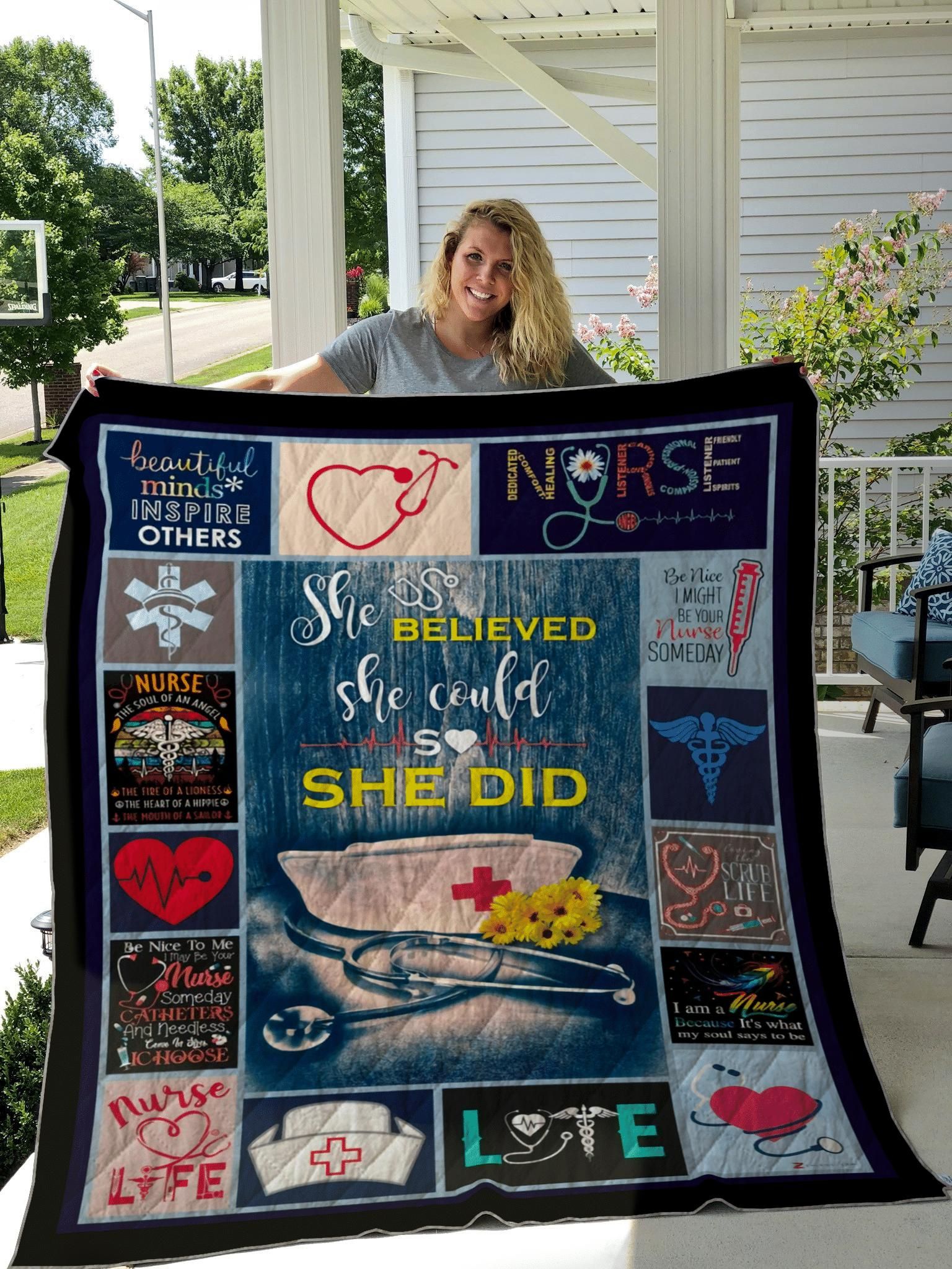 Nurse She Believed She Could Gift For Nurse Quilt