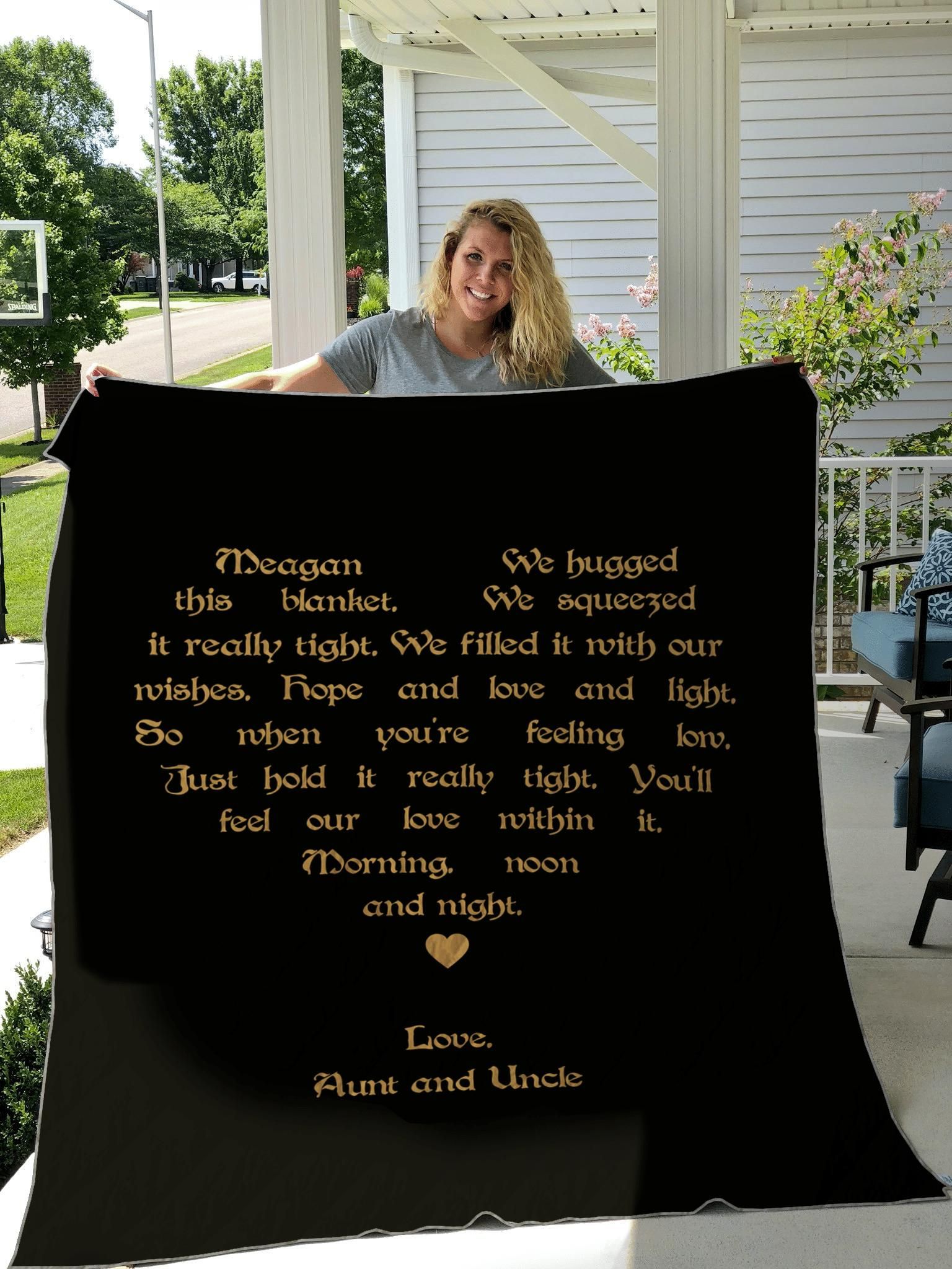 Niece From Aunt And Uncle Personalized Custom Text Meagan Quilt