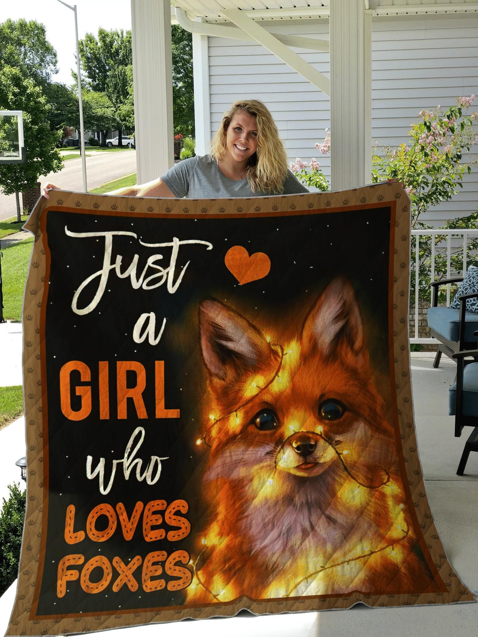 Just A Girl Who Loves Foxes Fox Quilt