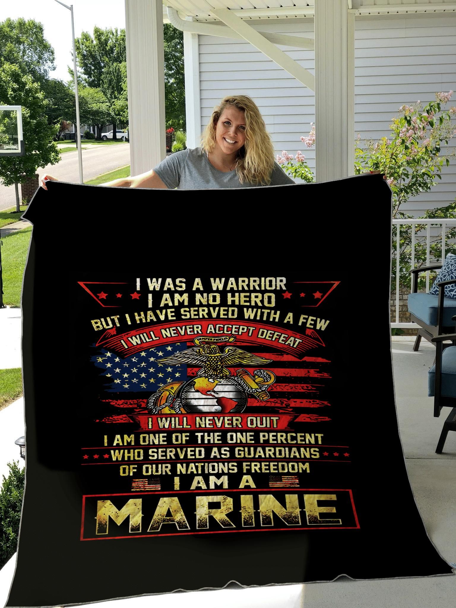 I Am A Marine I Was A Warrior 3D Quilt