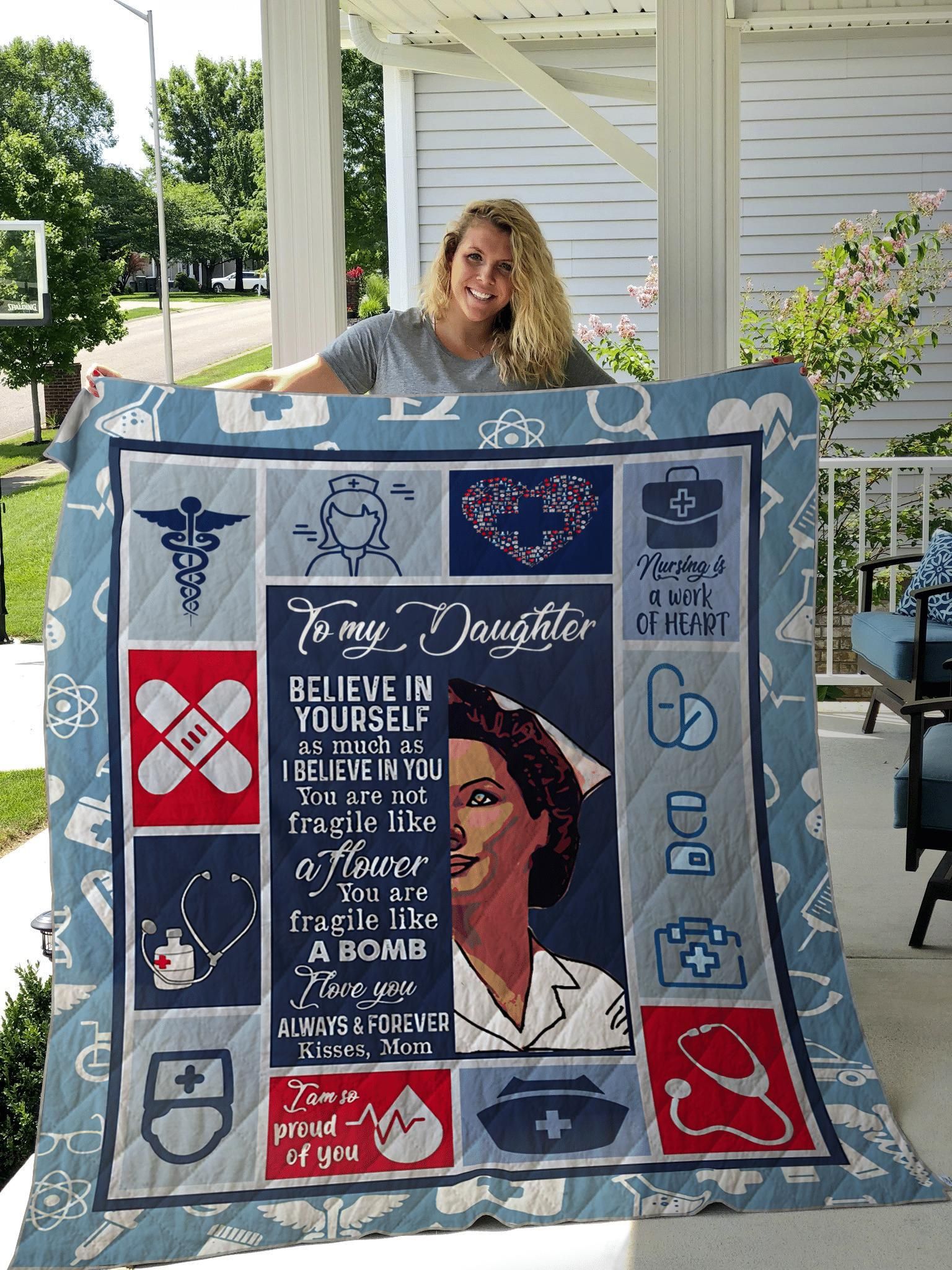 Gift From Mom To Daughter Nurse Life Is The Best Life Quilt