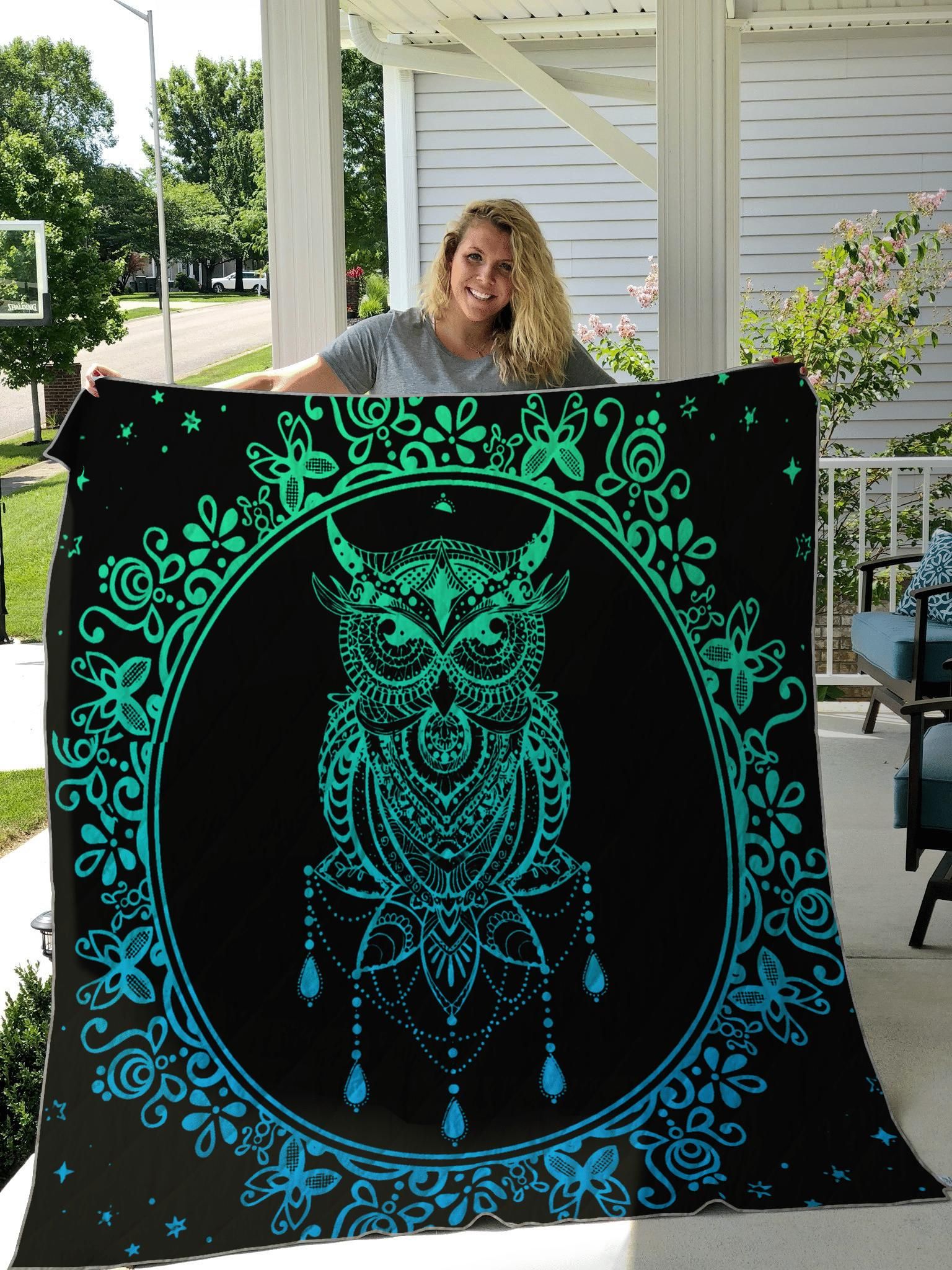 Bohemian Owl Dreamcatcher Special Design Quilt