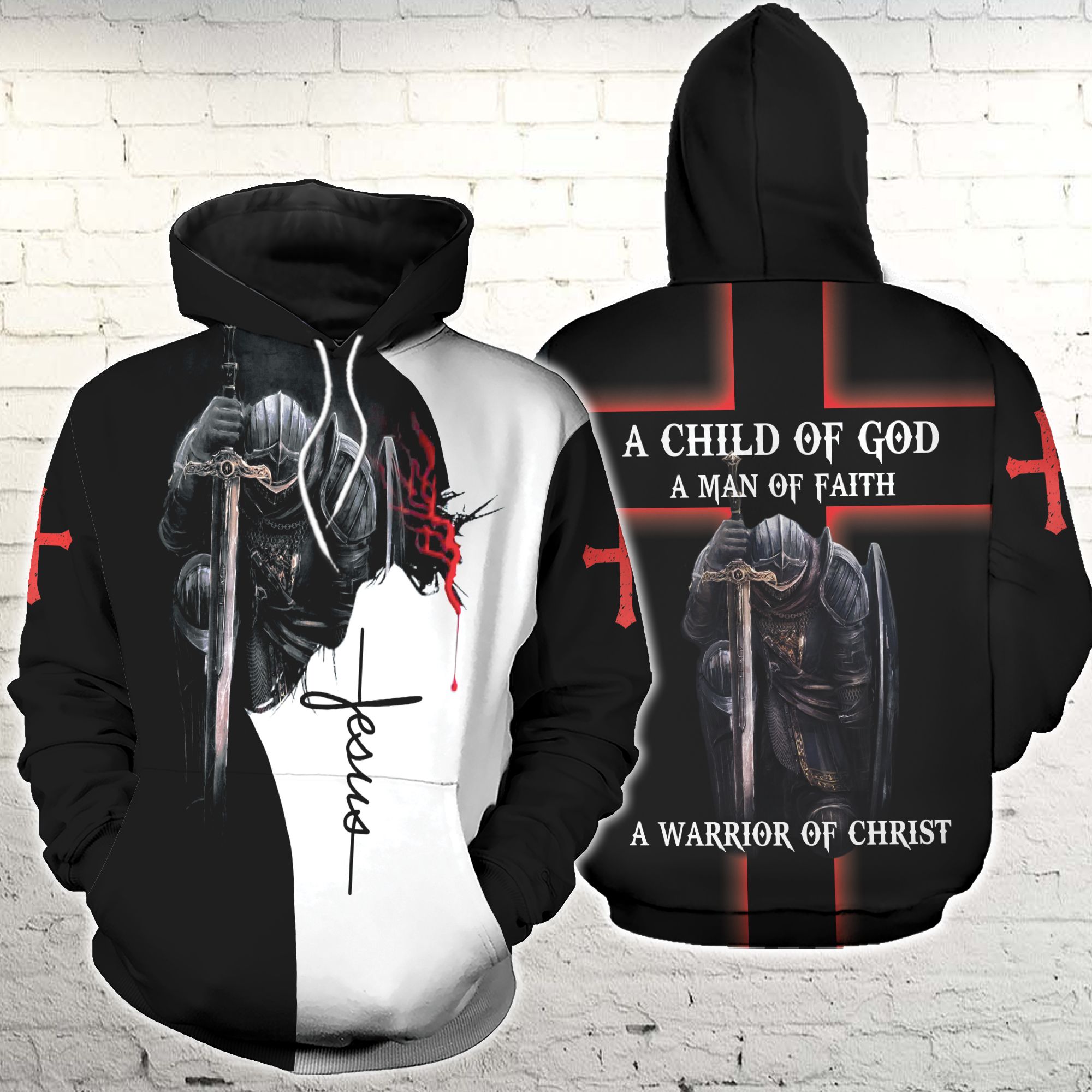 A Child Of God A Man Of Faith A Warrior Of Christ 3D Hoodie PAN3HD0003