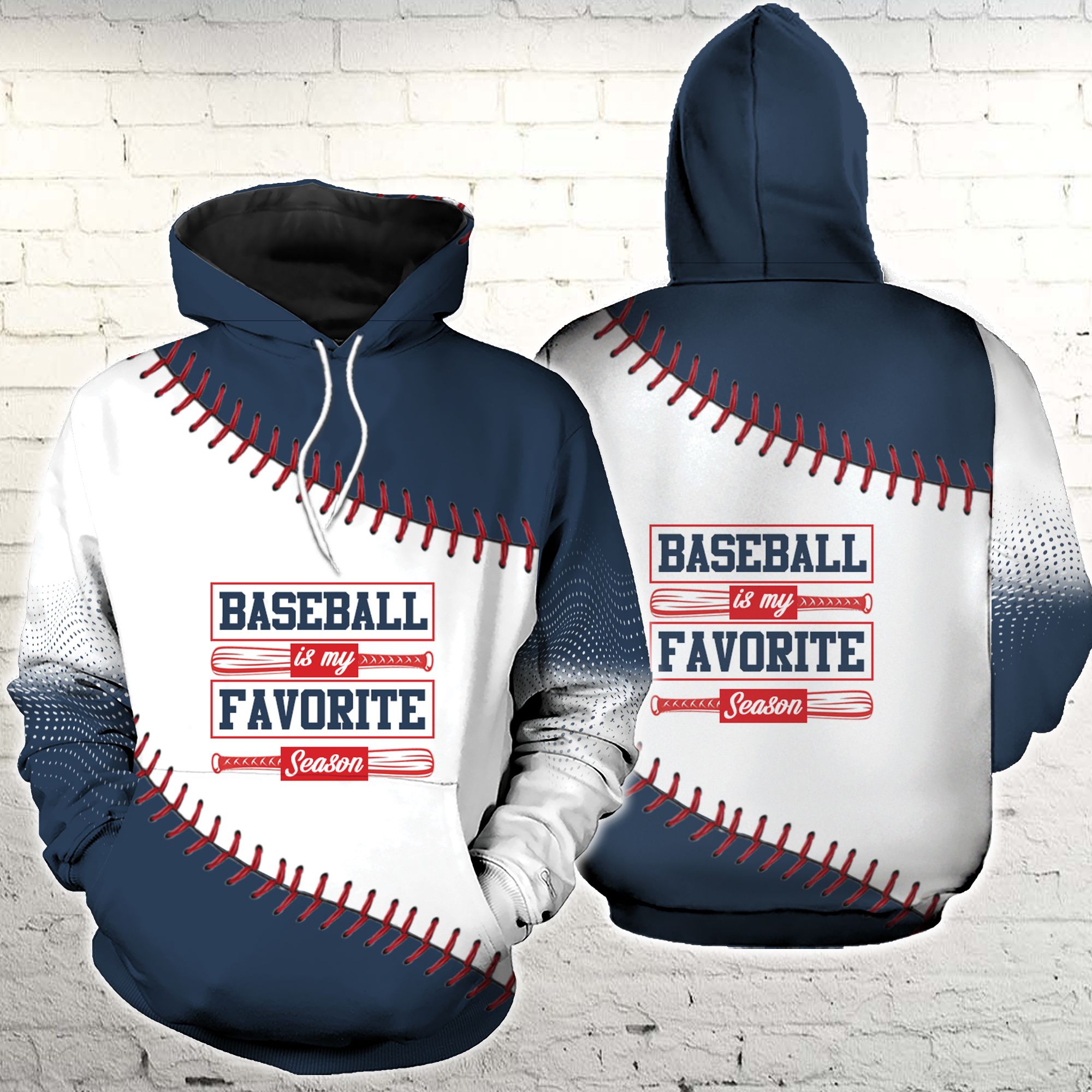 Baseball Is My Favorite Season Hoodie 3D All Over Print PAN3HD0044