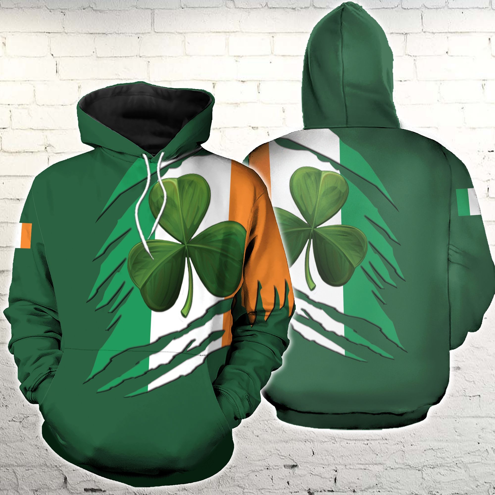 Saint Patrick'S Day Ireland Shamrock Hoodie 3D All Over Print PAN