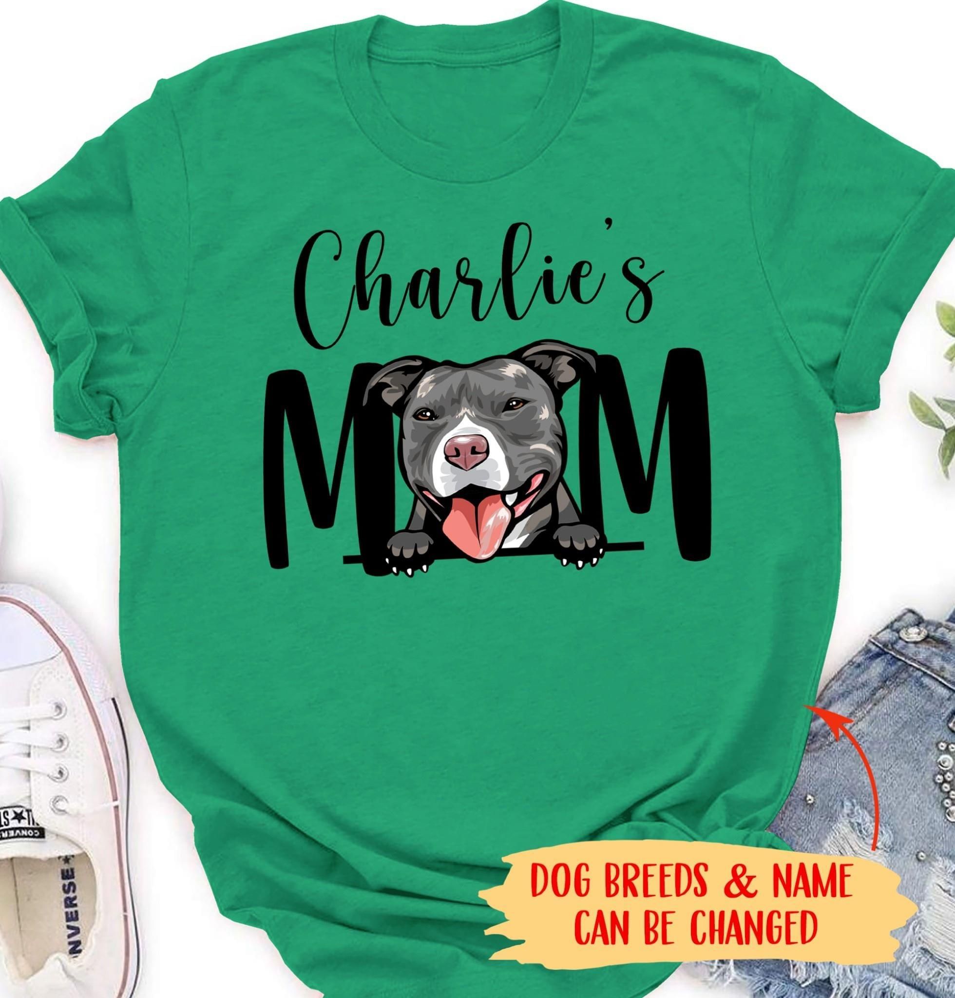 Proud Of Being A Mom Pitbull Custom Gift T-shirt