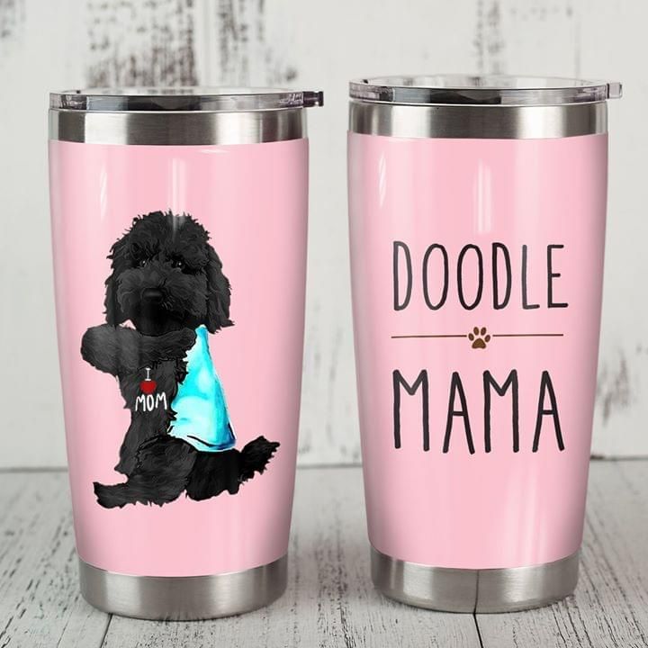 Doodle Mama Dog Mother's Day Gift Pink Tumbler