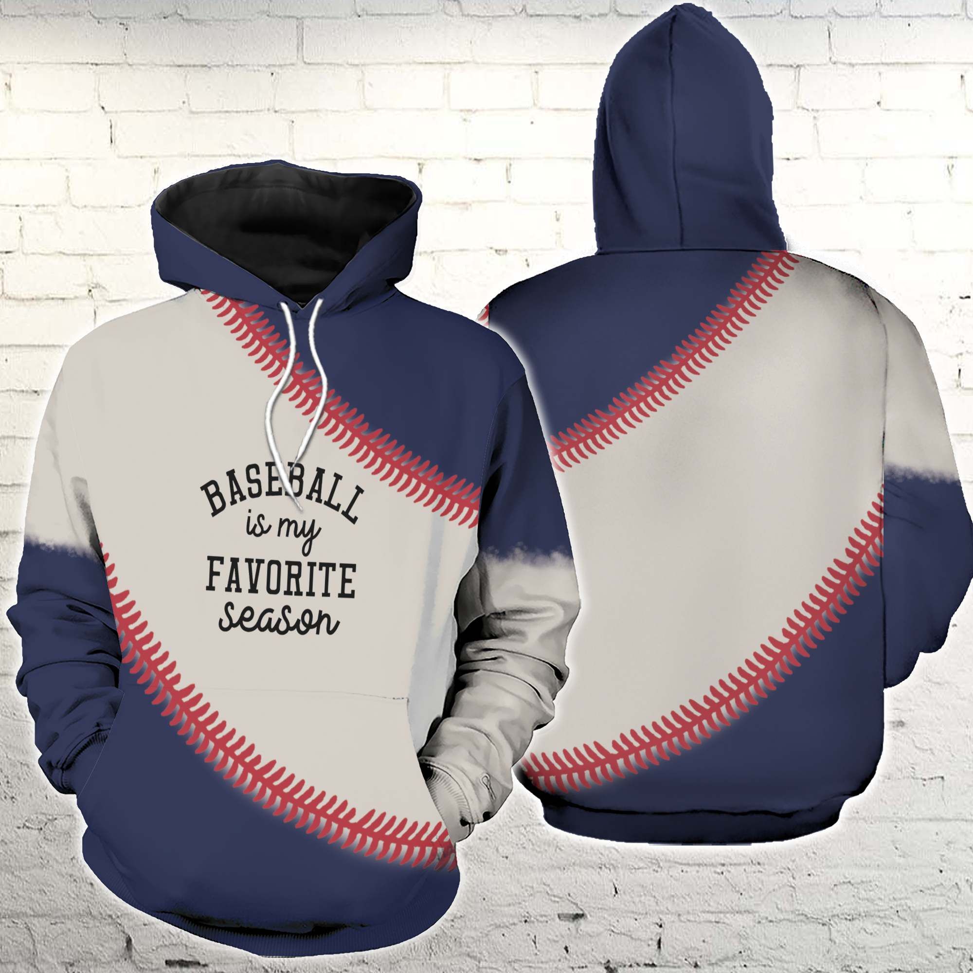Baseball Is My Favorite Season Hoodie 3D All Over Print PAN