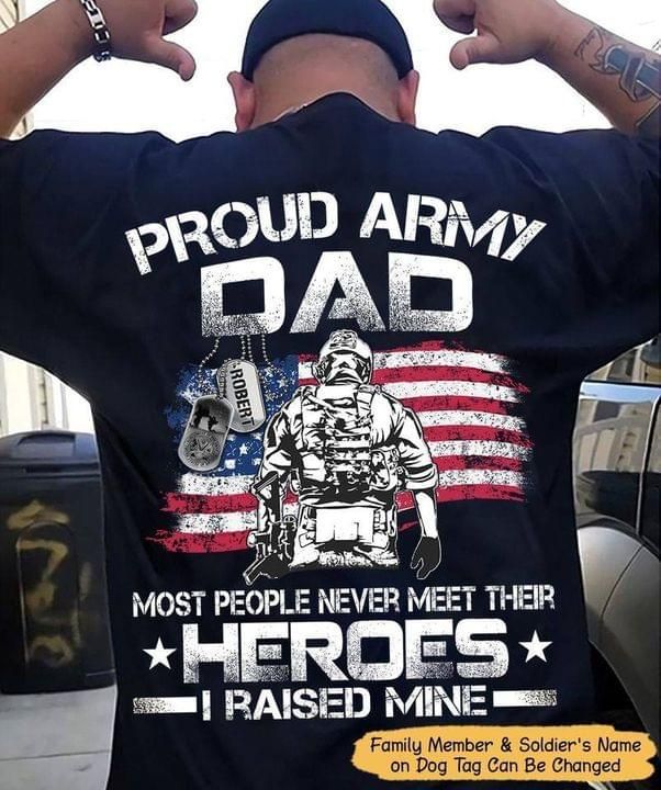 Gifts For Dad Proud Army Dad Army Tshirt PAN
