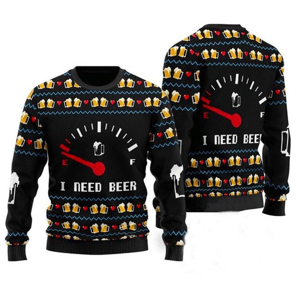 I Need Beer Christmas Sweater