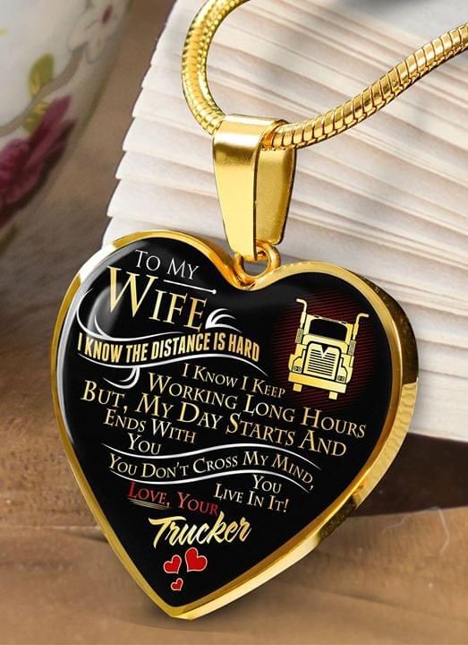 Personalized Gift For Wife Trucker Necklace My Day Starts And Ends With You