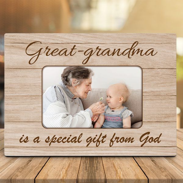 Great Grandma Are A Special Gift From God Custom Photo Desktop Plaque