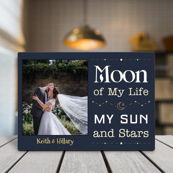 Personalized Gift For Couple Desktop Palque Moon Of My Life My Sun And Stars